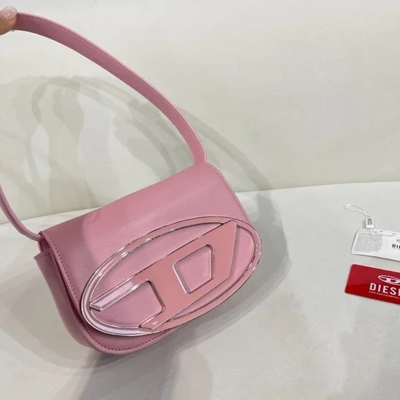 Diesel Pink Simple Brand Logo Shoulder Bag - Picture 9 of 9